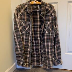 BKE Multicolor Plaid Button-Up Shirt